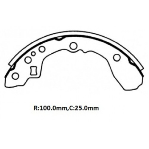 KIA RIO- I- 01/02; ARKA FREN PABUCU (100X25) (DAIWA)