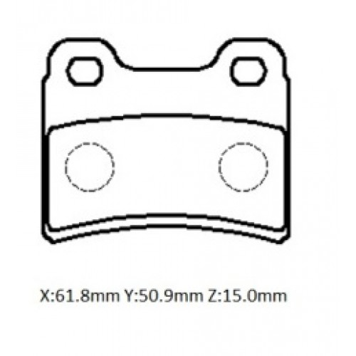 KIA SEPHIA- 99/01; ARKA FREN BALATASI (DİSK)(61,8x50,9x15) (BRAMAX)