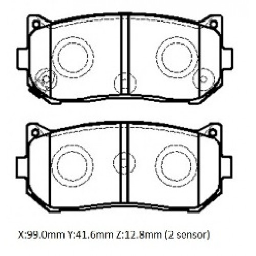 KIA SHUMA- II- 00/03; ARKA FREN BALATASI (DİSK) (99X41,6X12,8) (DAIWA)