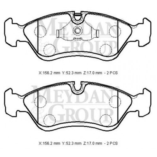 OPEL VECTRA- A- 88/95; ÖN FREN BALATASI (KABLOSUZ)(DİSK) (156,2X52,3X17) (BRAMAX)