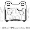 OPEL VECTRA- A- 88/92; ARKA FREN BALATASI (KABLOSUZ) (DİSK) (61,7X57,3X15,5) (BRAMAX)