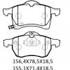 OPEL ASTRA- G- SD/HB- 99/09; ÖN FREN BALATASI (DİSK)(156,4X78,5X18,5/155,1X71,4X18,5)(BRAMAX)