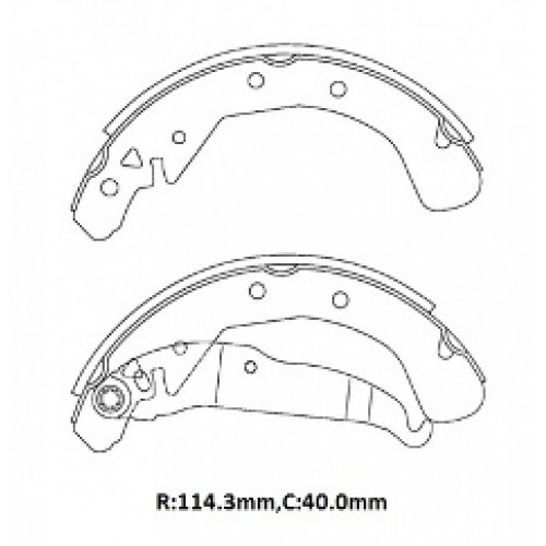 OPEL ASTRA- G- SD/HB- 99/09; ARKA FREN PABUCU 1,2/1,4/1,6/1,8/2,0 (114,3X40)(FMK)