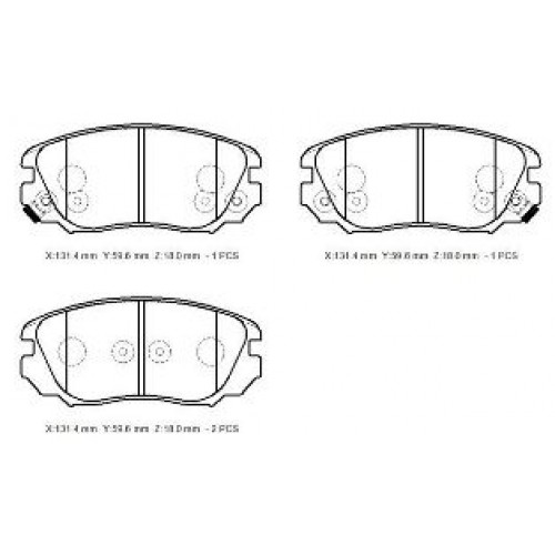 OPEL INSIGNIA- 09/17; ÖN FREN BALATASI 1,4/1,6/1,8/2,0 (DİSK) (131,5X59,6X19)(BRAMAX)