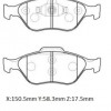 FORD FIESTA- 96/99; ÖN FREN BALATASI 1,25/1,3/1,4/1,6(DİSK(151,3X55,5X18,54/15;0,50X59X18,54(BRAMAX)