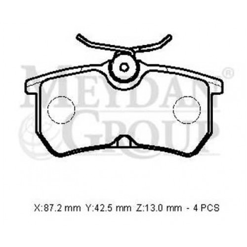 FORD FIESTA- 09/13; ARKA FREN BALATASI 1,0/1,4/1,5/1,6 (DİSK) (87,2X42,5X13) (BRAMAX)