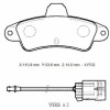 FORD MONDEO- 93/00; ARKA FREN BALATASI (2 KABLOLU)(DİSK) (115.9X53,7X15) (BRAMAX)