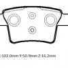 FORD MONDEO- 01/04; ARKA FREN BALATASI 1,8/2,0/2,2/2,5 (DİSK) (102X50,9X16,2) (BRAMAX)